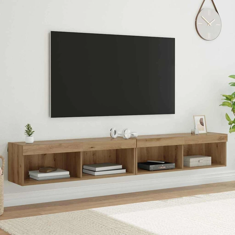 TV staliukas TV spintelių komplektas 2 vnt. Amatininkų ąžuolas