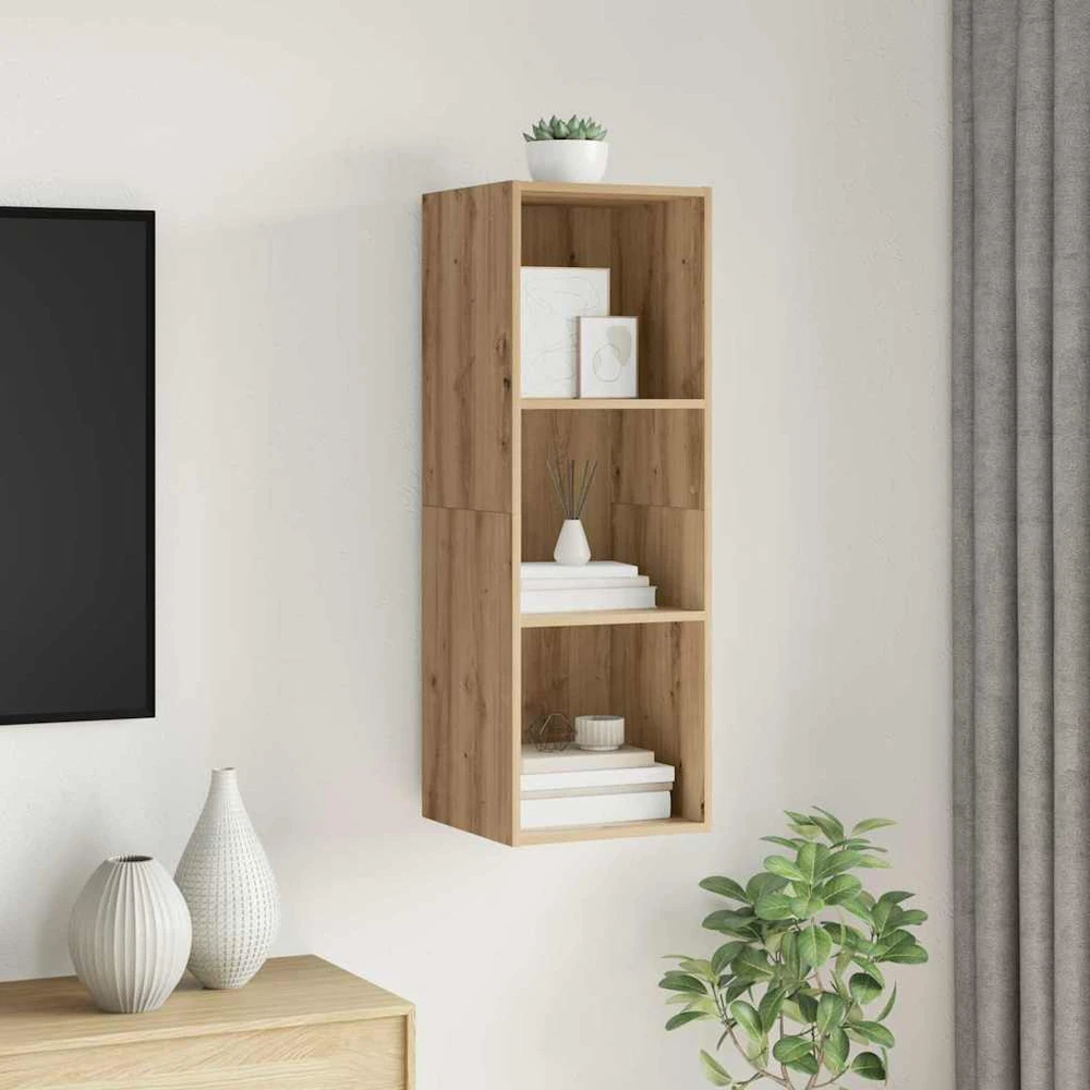 TV staliukas TV spintelių komplektas 37 x 37 x 107 cm Amatininkų ąžuolas