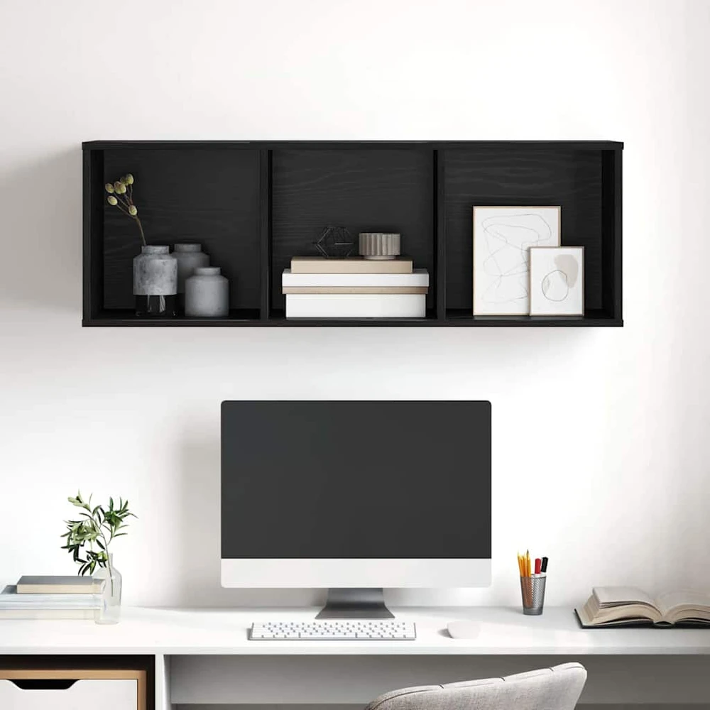TV staliukas TV spintelių komplektas 37 x 37 x 107 cm Juodas ąžuolas