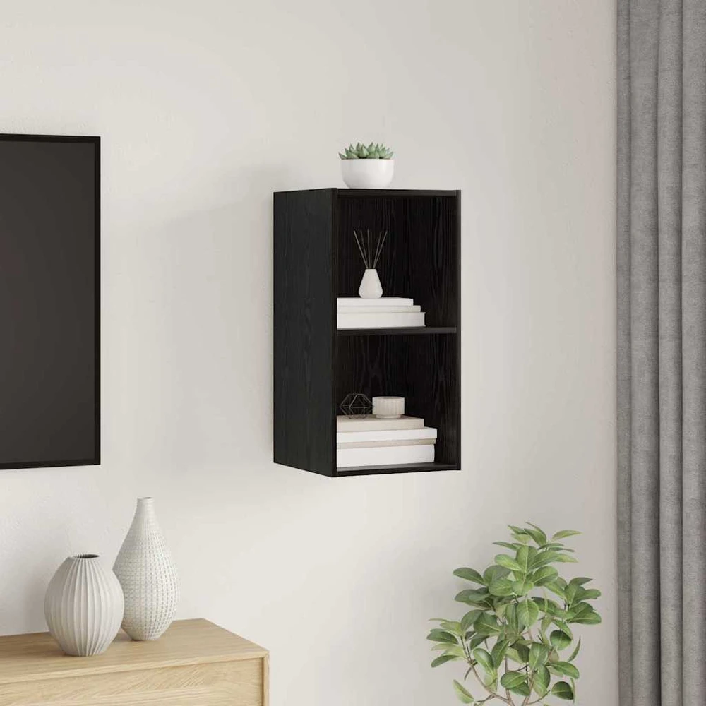 TV staliukas TV spintelių komplektas 37 x 37 x 72 cm Juodas ąžuolas