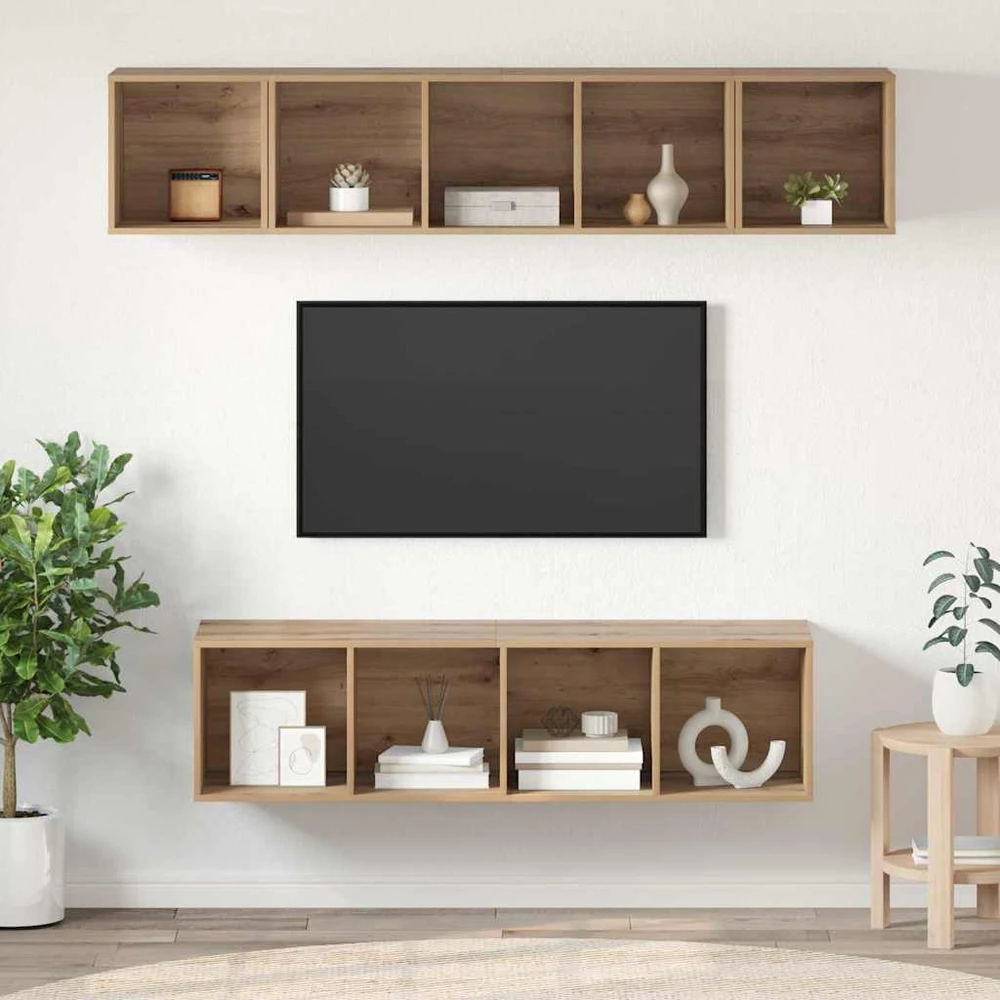 TV staliukas TV spintelių komplektas 4 vnt. Amatininkų ąžuolas
