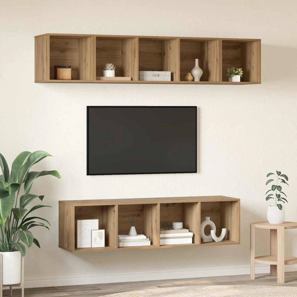 TV staliukas TV spintelių komplektas 4 vnt. Amatininkų ąžuolas