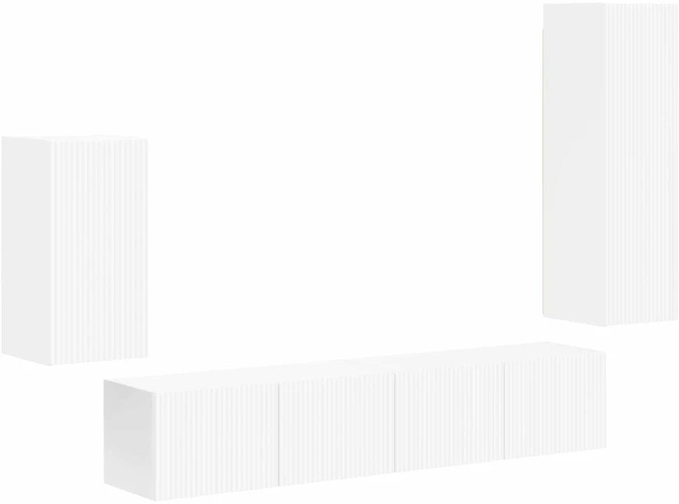 TV staliukas TV spintelių komplektas 4 vnt. Balta