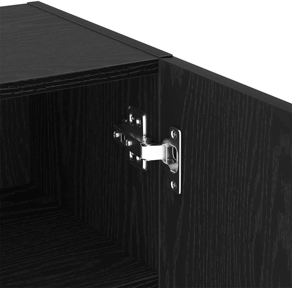 TV staliukas TV spintelių komplektas 40,5 x 30 x 102 cm Juodas ąžuolas