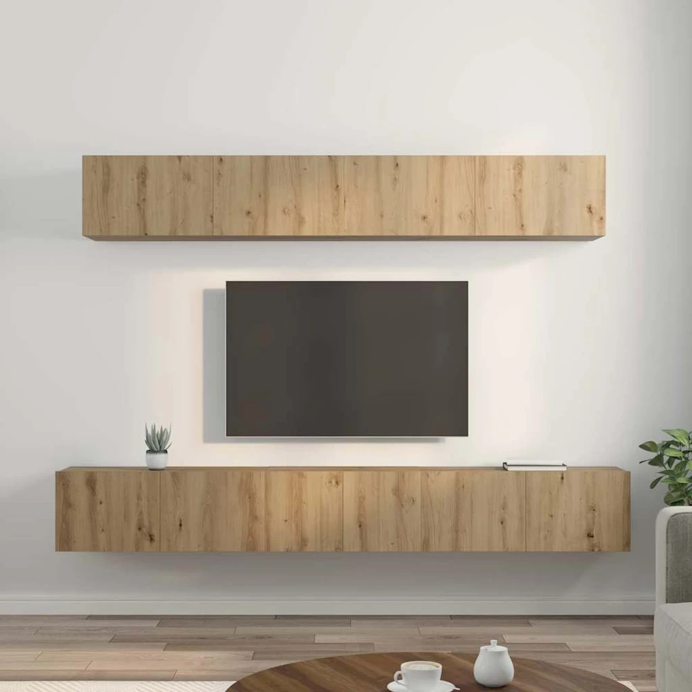 TV staliukas TV spintelių komplektas 5 vnt. Amatininkų ąžuolas