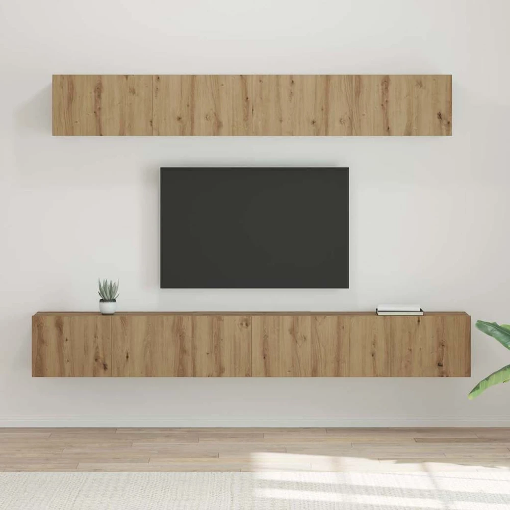 TV staliukas TV spintelių komplektas 5 vnt. Amatininkų ąžuolas
