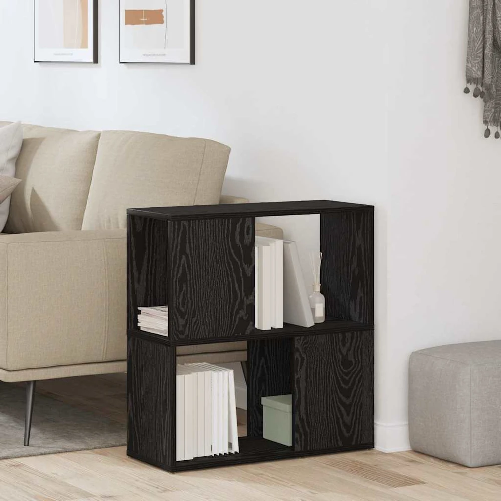 TV staliukas TV spintelių komplektas 60 x 24 x 63 cm Juoda Apdirbta mediena