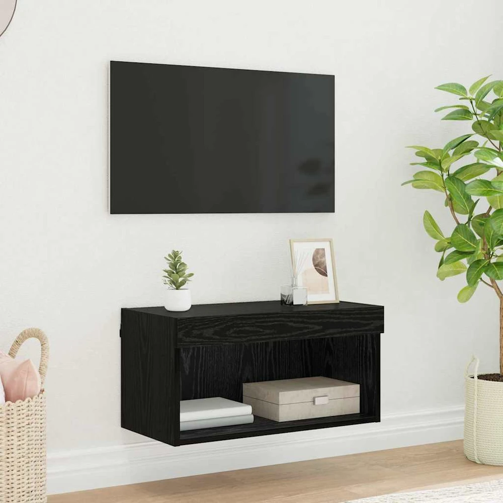 TV staliukas TV spintelių komplektas 60 x 30 x 30 cm Juodas ąžuolas