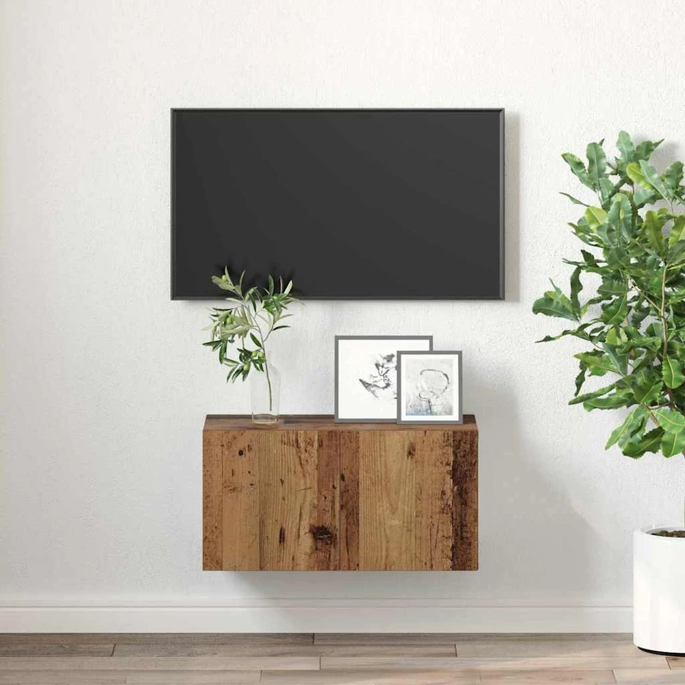 TV staliukas TV spintelių komplektas 60 x 30 x 30 cm Ruda Apdirbta mediena