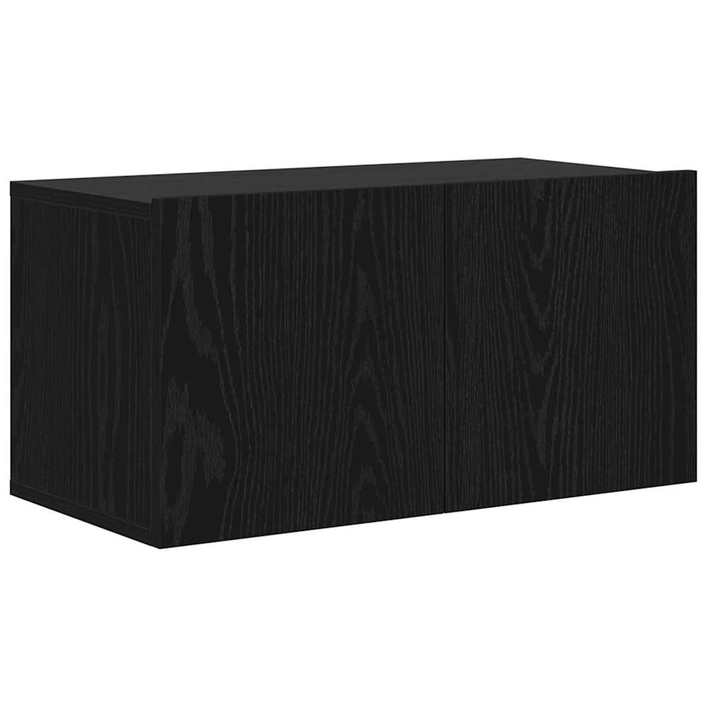 TV staliukas TV spintelių komplektas 60 x 30 x 30 cm Juoda Apdirbta mediena