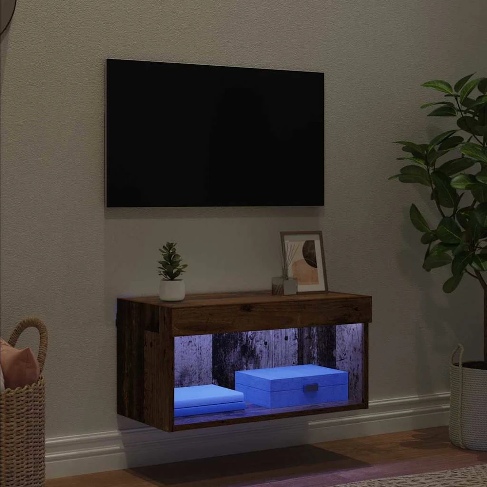 TV staliukas TV spintelių komplektas 60 x 30 x 30 cm Senovinis medis