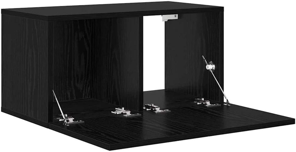 TV staliukas TV spintelių komplektas 60 x 30 x 30 cm Juoda Apdirbta mediena