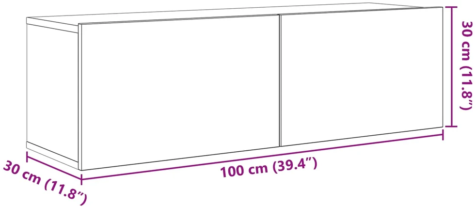 TV staliukas TV spintelių komplektas 7 pcs Juodojo ąžuolo Apdirbta mediena