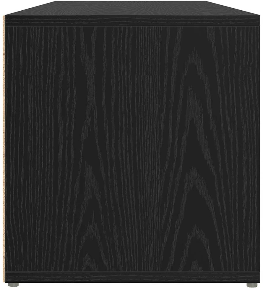TV staliukas TV spintelių komplektas 72 x 35 x 37 cm Juoda Apdirbta mediena