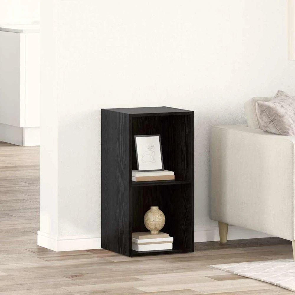 TV staliukas TV spintelių komplektas 72 x 35 x 37 cm Juoda Apdirbta mediena