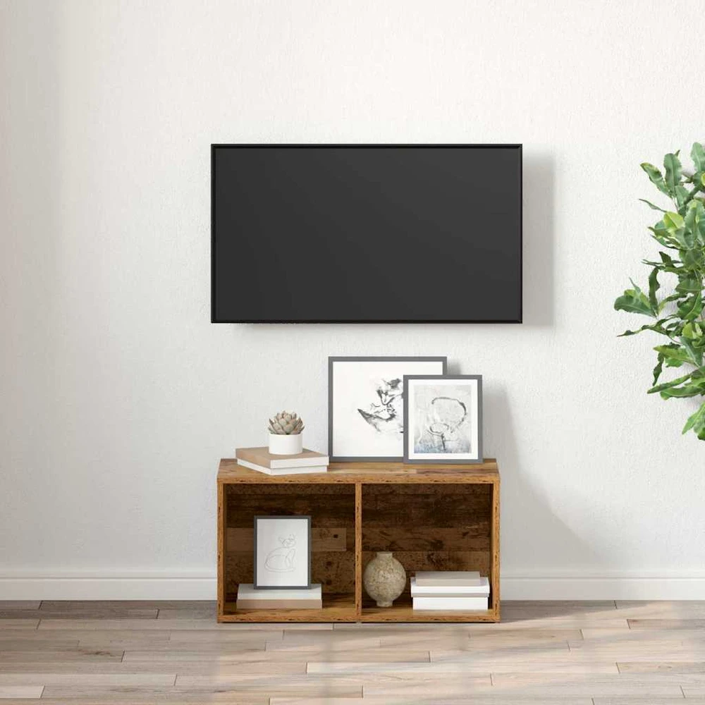 TV staliukas TV spintelių komplektas 72 x 35 x 37 cm Ruda Apdirbta mediena