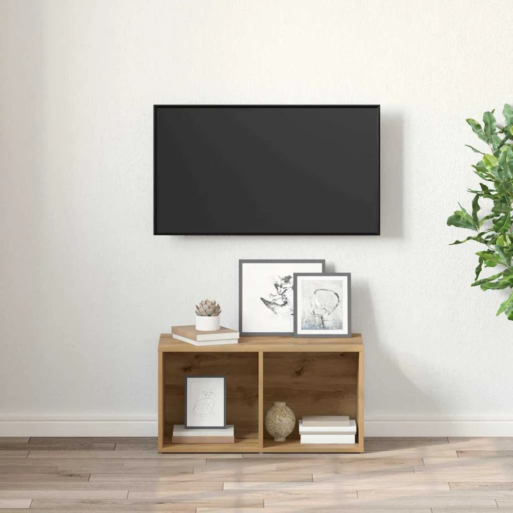 TV staliukas TV spintelių komplektas 72 x 35 x 37 cm Ruda Apdirbta mediena