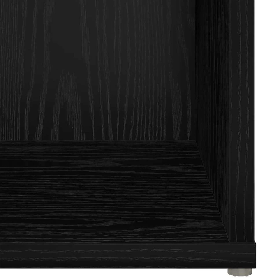 TV staliukas TV spintelių komplektas 72 x 35 x 37 cm Juoda Apdirbta mediena