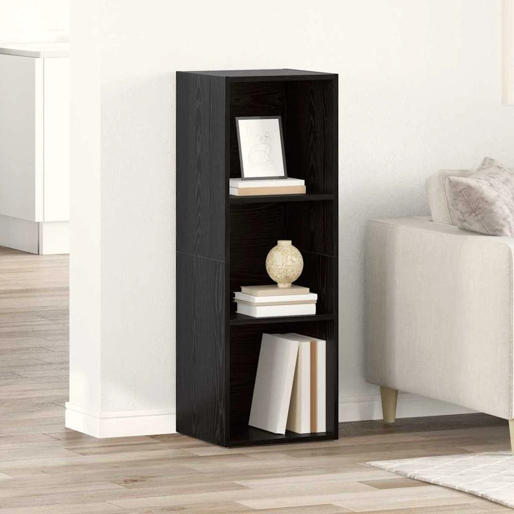 TV staliukas TV spintelių komplektas 72 x 35 x 37 cm Juoda Apdirbta mediena