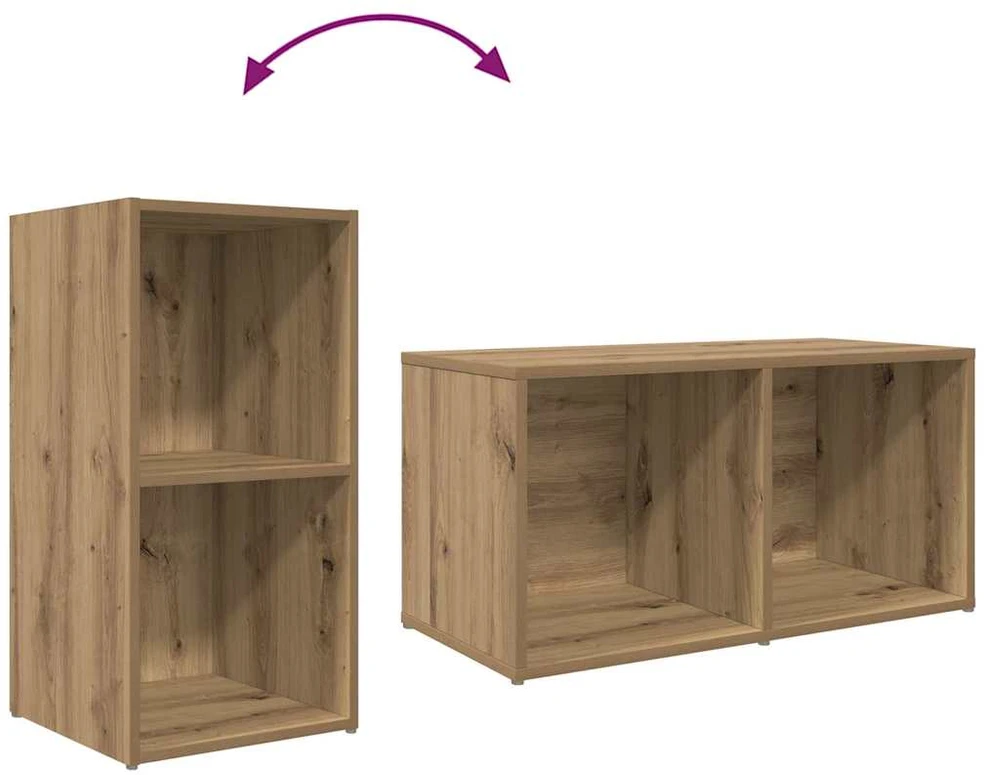 TV staliukas TV spintelių komplektas 72 x 35 x 37 cm Ruda Apdirbta mediena