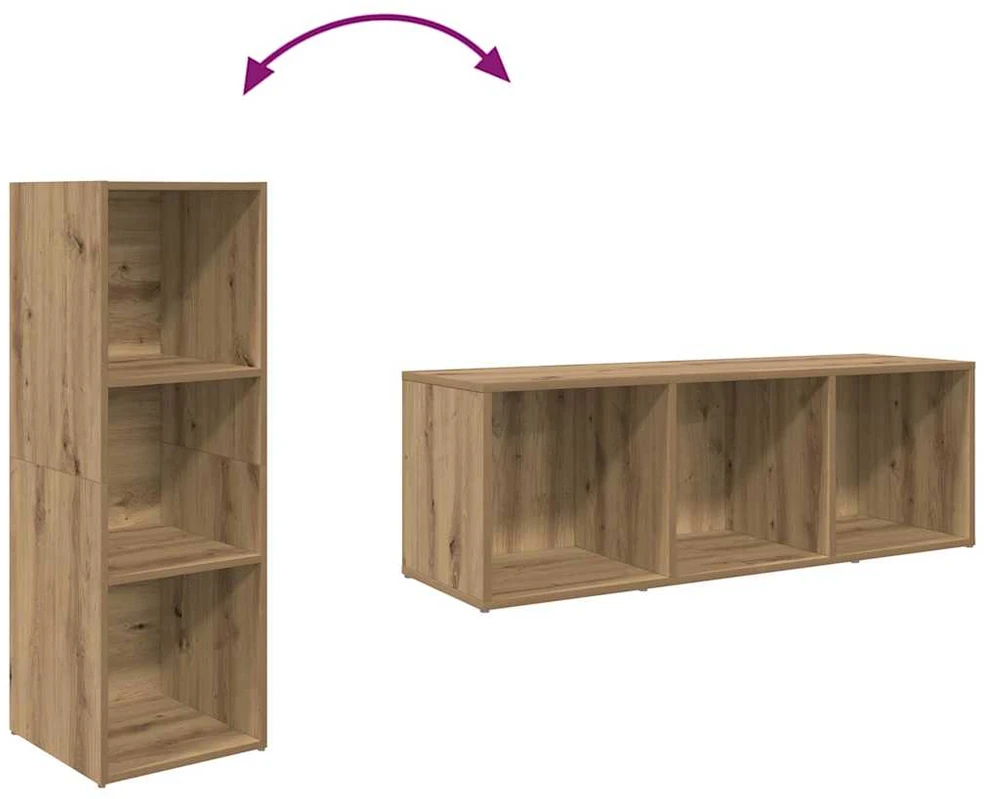 TV staliukas TV spintelių komplektas 72 x 35 x 37 cm Ruda Apdirbta mediena