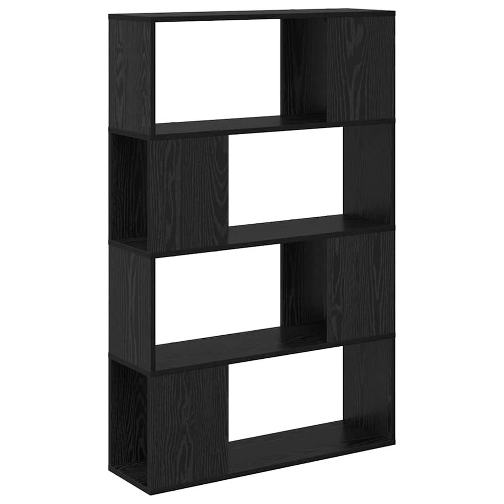 TV staliukas TV spintelių komplektas 80 x 24 x 125 cm Juoda Apdirbta mediena