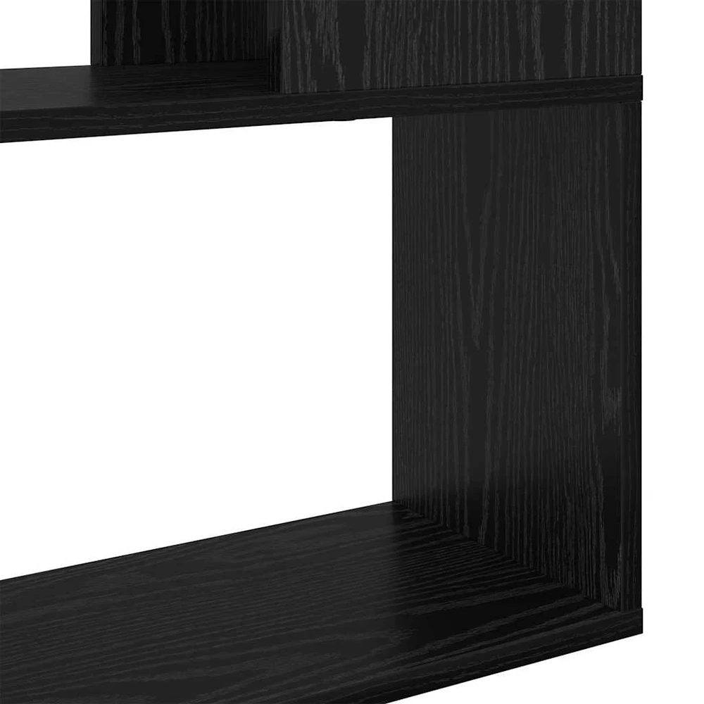 TV staliukas TV spintelių komplektas 80 x 24 x 125 cm Juoda Apdirbta mediena