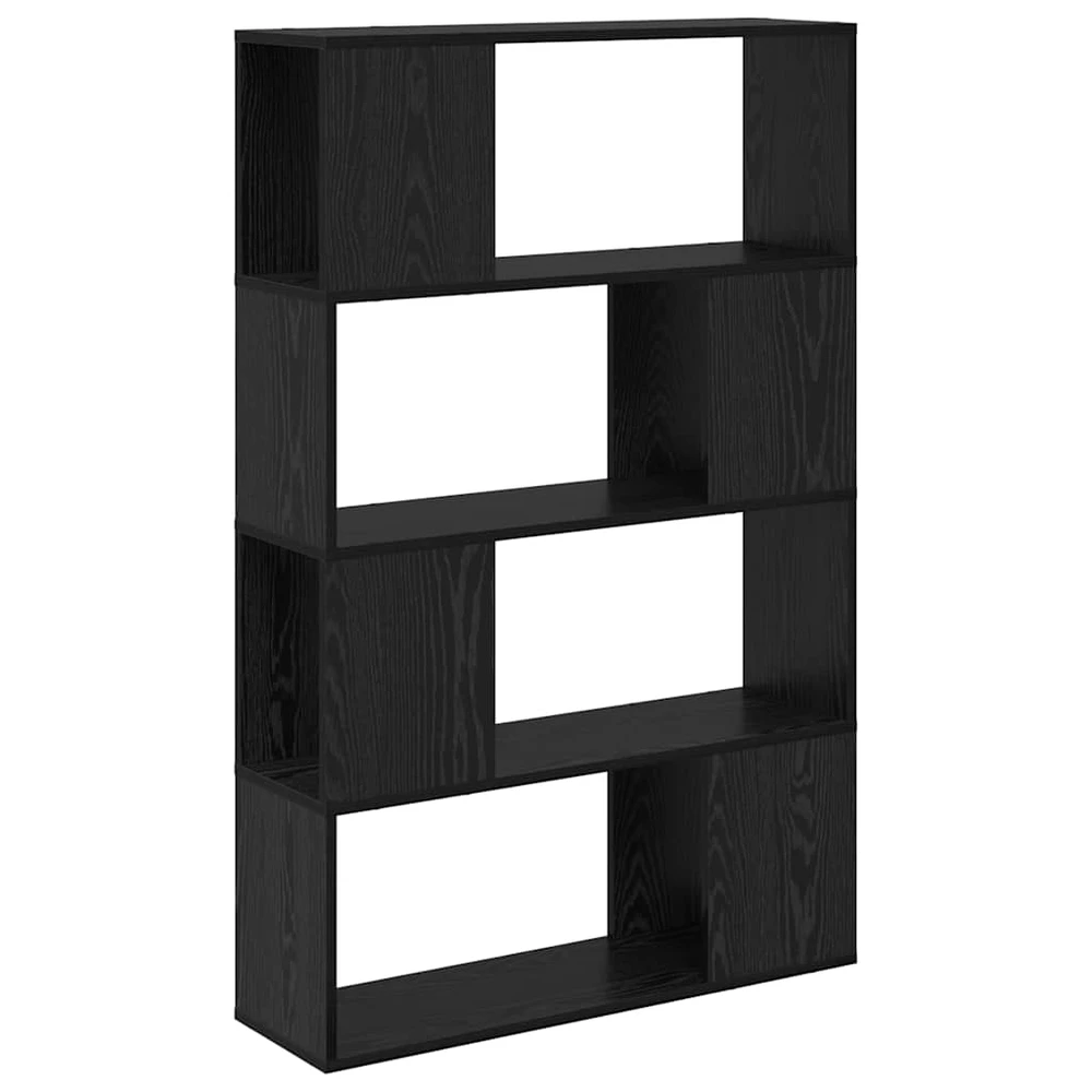 TV staliukas TV spintelių komplektas 80 x 24 x 125 cm Juoda Apdirbta mediena