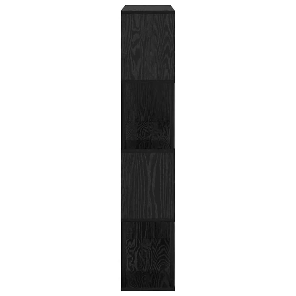 TV staliukas TV spintelių komplektas 80 x 24 x 125 cm Juoda Apdirbta mediena