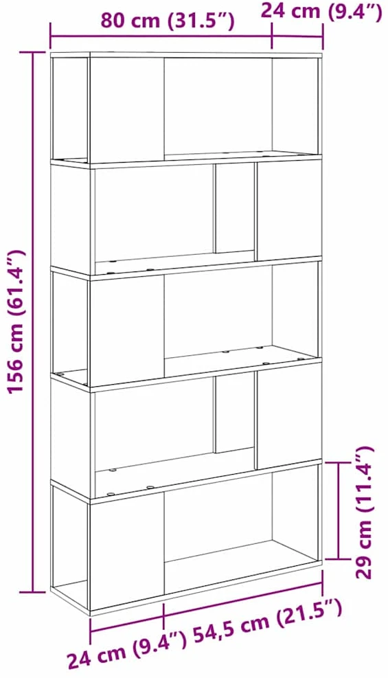 TV staliukas TV spintelių komplektas 80 x 24 x 156 cm Ruda Apdirbta mediena