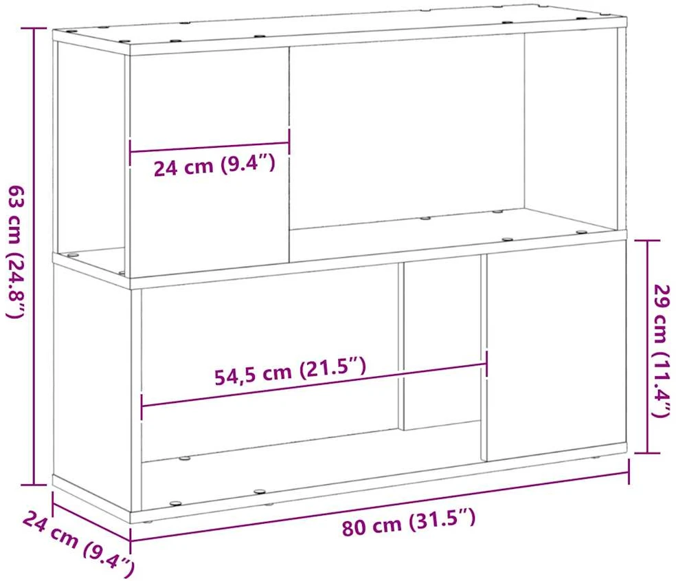 TV staliukas TV spintelių komplektas 80 x 24 x 63 cm Juodas ąžuolas