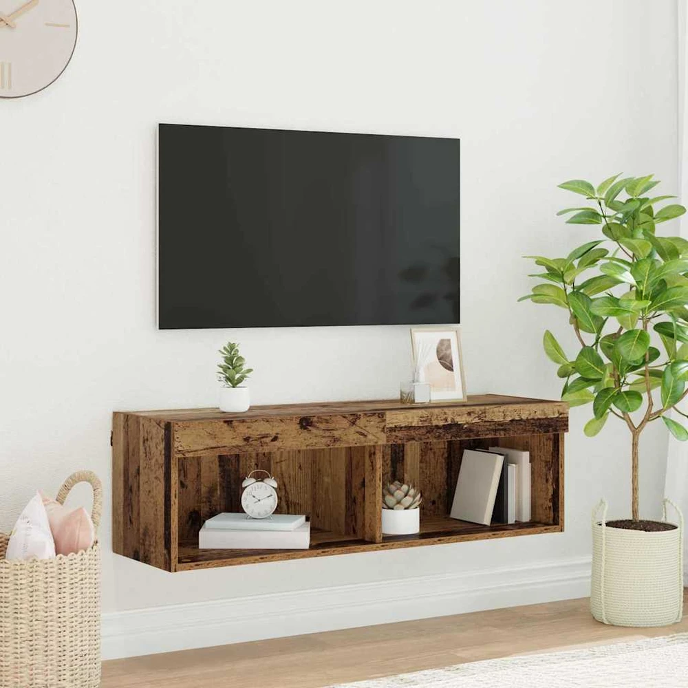 TV staliukas TV spintelių komplektas Senovinis medis Apdirbta mediena