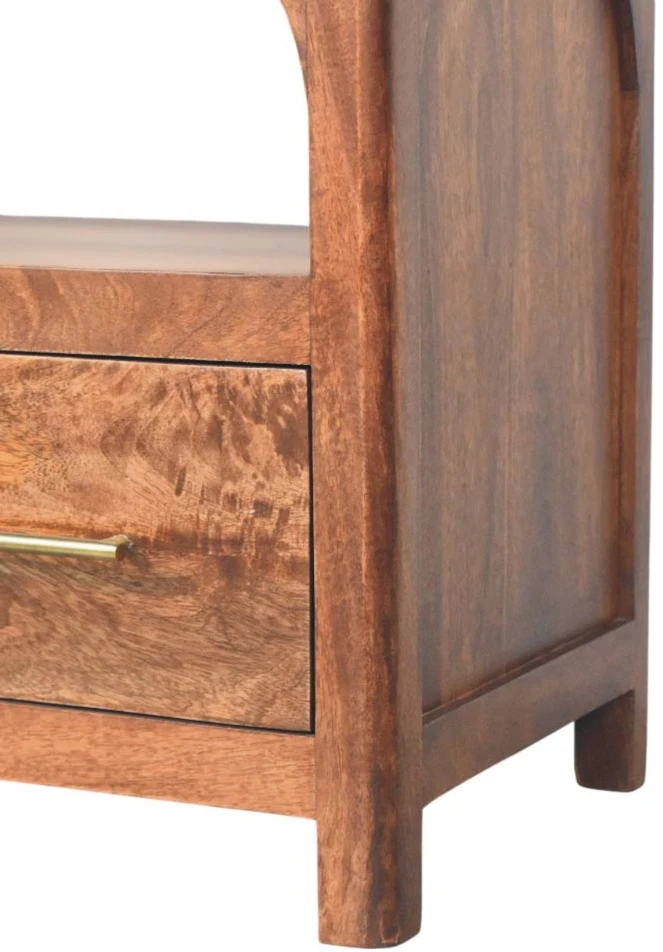 TV staliukas Artisan Furniture Arc-Line mango medienos TV spintelė