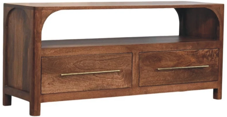 TV staliukas Artisan Furniture Arc-Line mango medienos TV spintelė