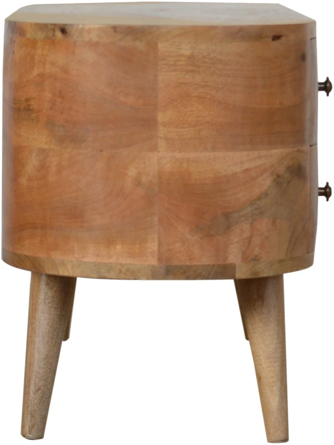 TV staliukas Artisan Furniture Mango medienos TV spintelė su 4 stalčiais ir 2 lentynomis, ąžuolo atspalvio