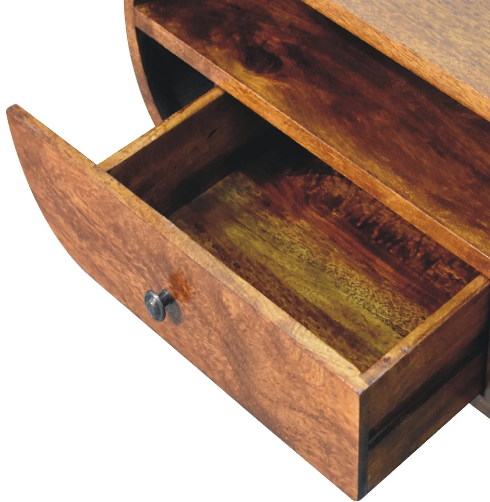 TV staliukas Artisan Furniture Riešutmedžio atspalvio TV spintelė, 90 cm