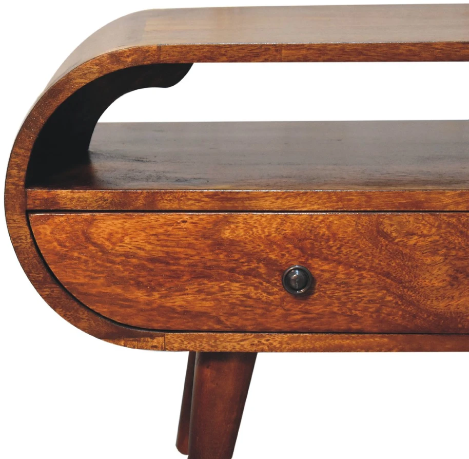 TV staliukas Artisan Furniture Riešutmedžio atspalvio TV spintelė, 90 cm