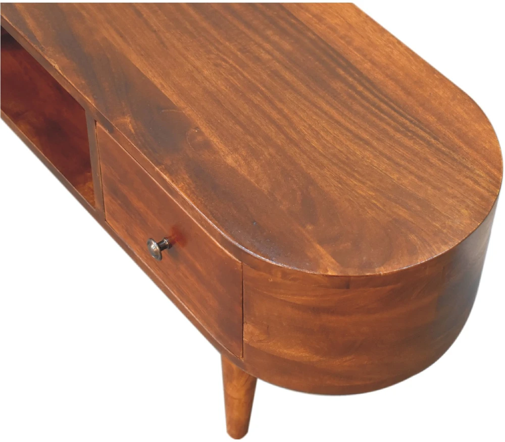 TV staliukas Artisan Furniture Riešutmedžio atspalvio TV spintelė, 100 cm