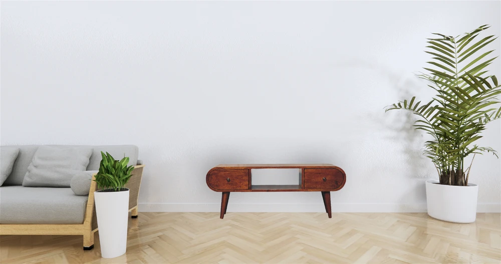 TV staliukas Artisan Furniture Riešutmedžio TV spintelė