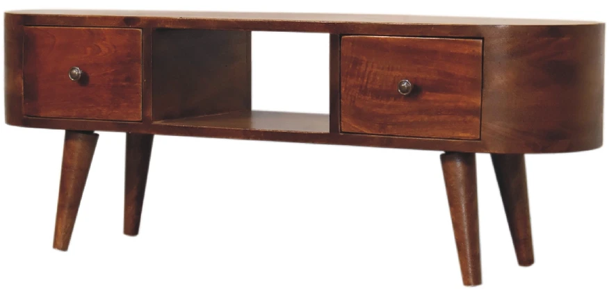 TV staliukas Artisan Furniture Riešutmedžio atspalvio TV spintelė, 100 cm