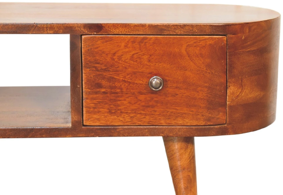 TV staliukas Artisan Furniture Riešutmedžio atspalvio TV spintelė, 100 cm