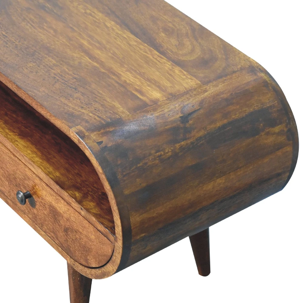 TV staliukas Artisan Furniture Riešutmedžio atspalvio TV spintelė, 90 cm