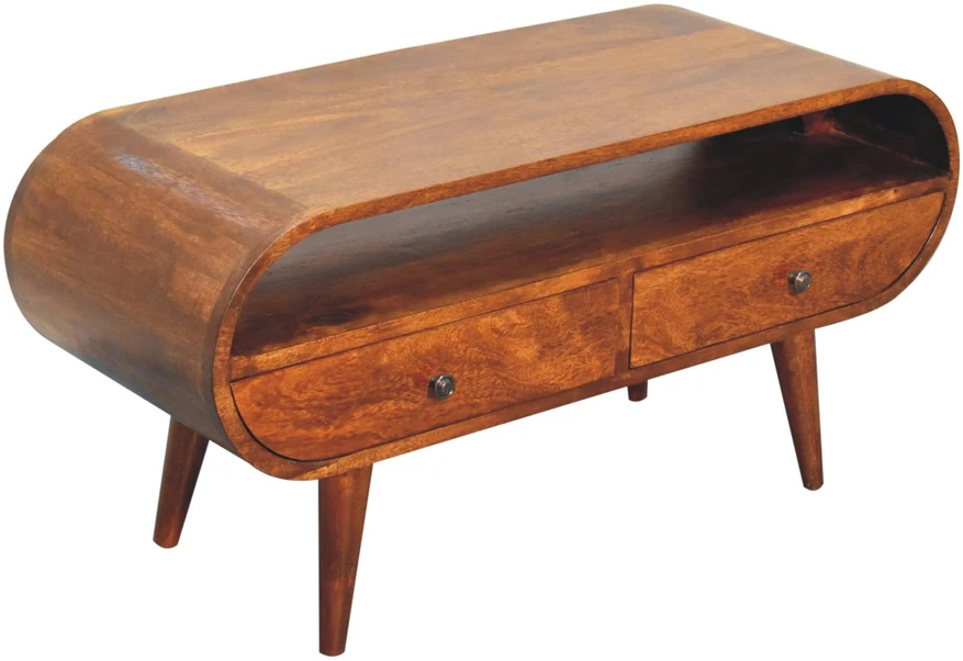 TV staliukas Artisan Furniture Riešutmedžio atspalvio TV spintelė, 90 cm