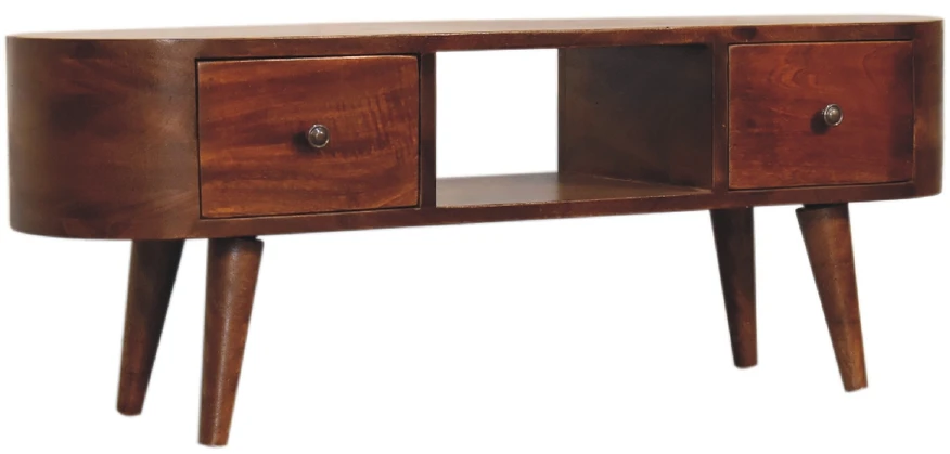 TV staliukas Artisan Furniture Riešutmedžio atspalvio TV spintelė, 100 cm