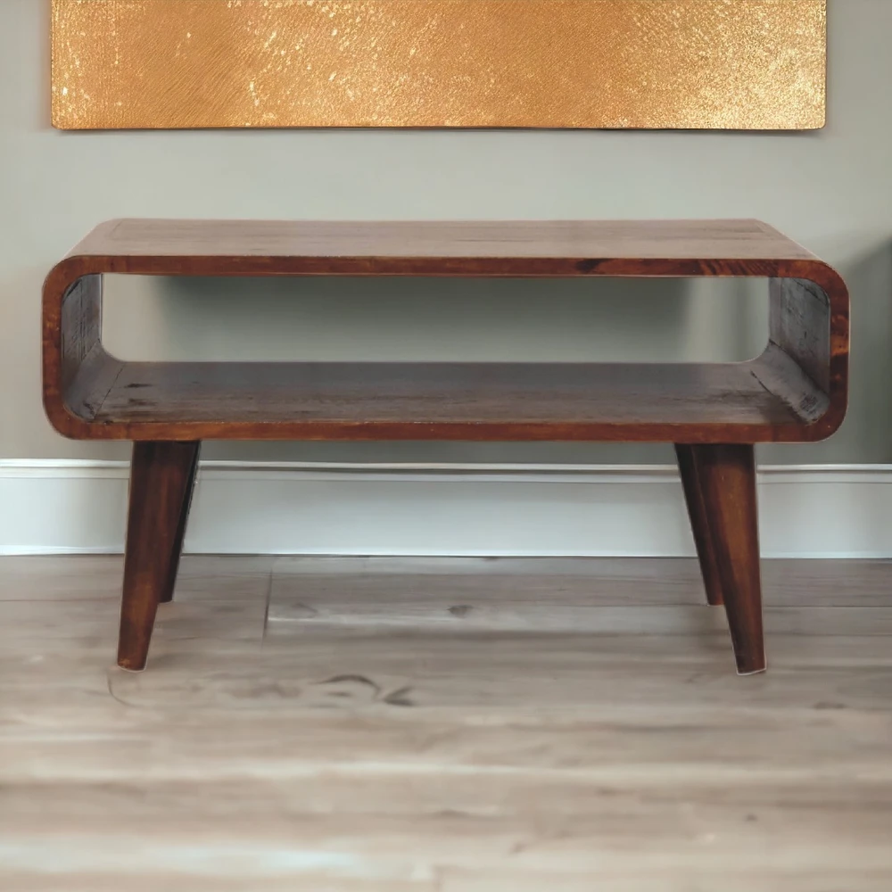 TV staliukas Artisan Furniture Riešutmedžio atspalvio TV spintelė, 65 cm
