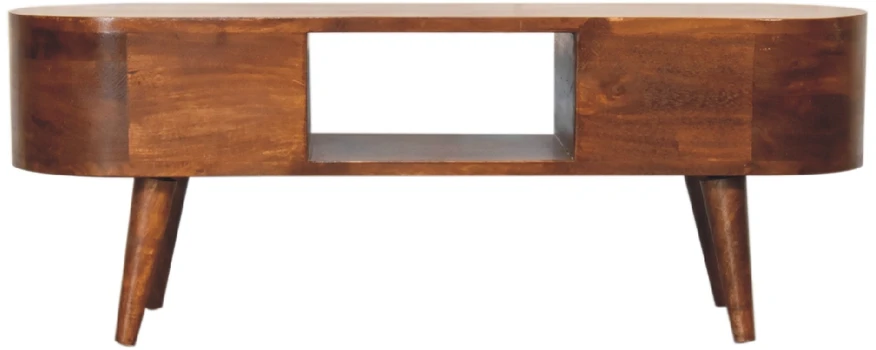 TV staliukas Artisan Furniture Riešutmedžio atspalvio TV spintelė, 100 cm