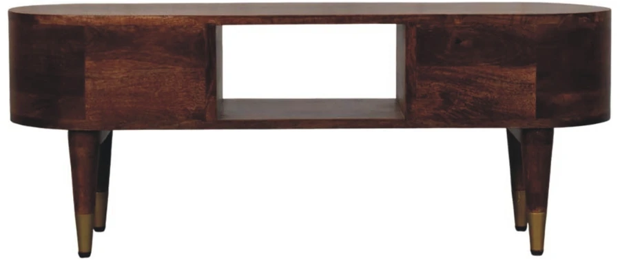 TV staliukas Artisan Furniture Valenza lenktų formų TV spintelė