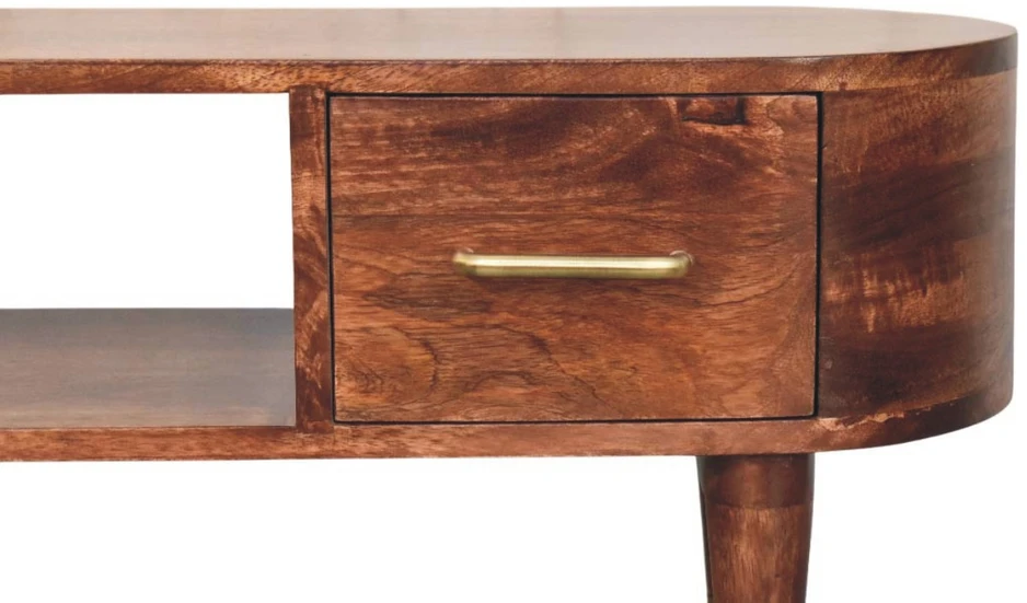 TV staliukas Artisan Furniture Valenza lenktų formų TV spintelė
