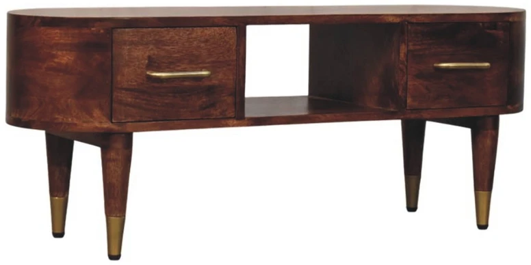TV staliukas Artisan Furniture Valenza lenktų formų TV spintelė