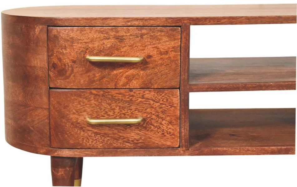 TV staliukas Artisan Furniture Valenza TV spintelė su 2 stalčiais